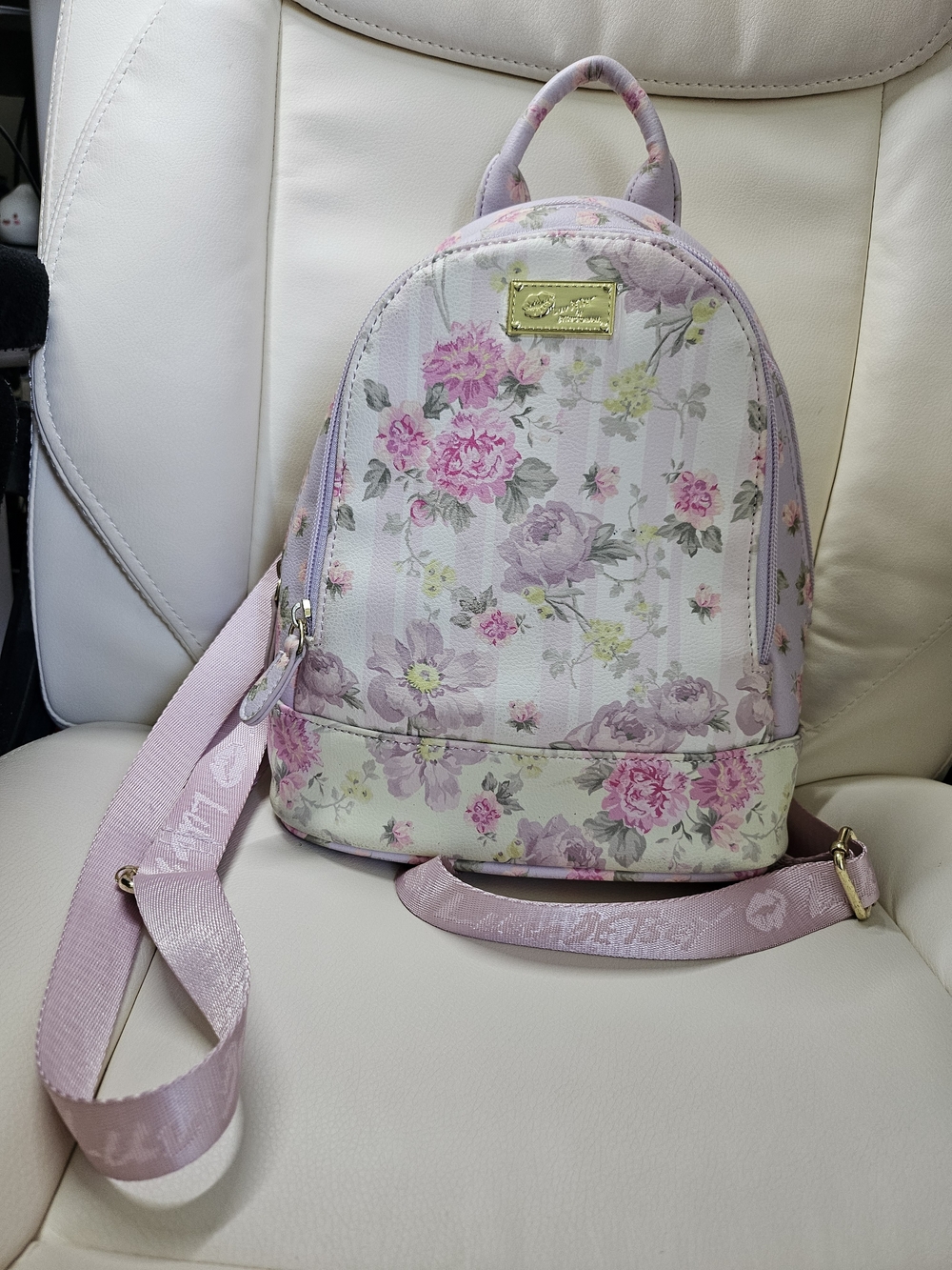 Betsey Johnson Pink Floral Mini Backpack